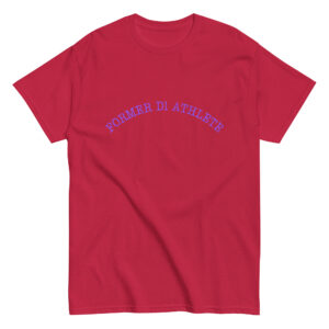 Men's classic tee Former-D1-Athlete-(Type)-Half-Line-in-Purple-Letters