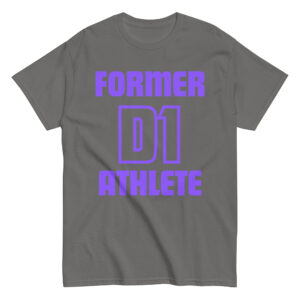 Men's classic tee Former-D1-Athlete-(Futura)-in-Purple-Letters