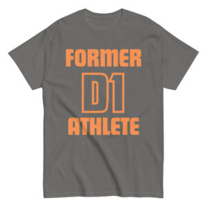 Men's classic tee Former-D1-Athlete-(Futura)-in-Orange-Letter