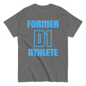Men's classic tee Former-D1-Athlete-(Futura)-in-Light-Blue-Letters