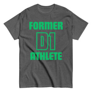 Men's classic tee Former-D1-Athlete-(Futura)-in-Green-Letters
