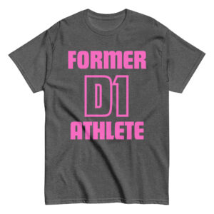 Men's classic tee Former-D1-Athlete-(Futura)-in-Pink-Letters