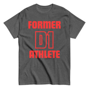 Men's classic tee Former-D1-Athlete-(Futura)-in-Red-Letters