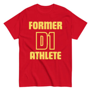 Men's classic tee Former-D1-Athlete-(Futura)-in-Yellow-Letters
