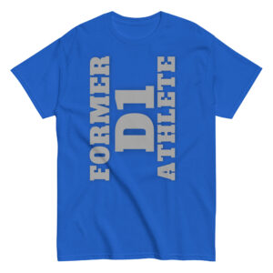 Men's classic tee Former-D1-Athlete-(Alpha)-Vertical-in-Gray-Letters