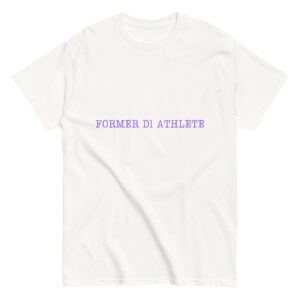 Men's classic tee Former-D1-Athlete-(Type)-Line-in-in-Purple-Letters