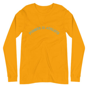Unisex Long Sleeve Tee Former-D1-Athlete-(Type)-Half-Line-in-Blue-Letters