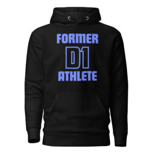 Unisex Hoodie Former-D1-Athlete-(Futura)-in-Royal-Blue-Letters