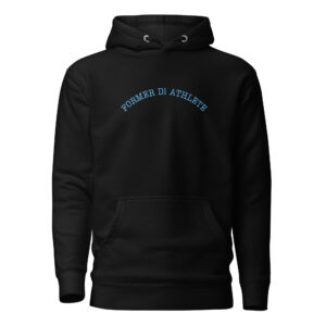 Unisex Hoodie Former-D1-Athlete-(Type)-Half-Line-in-Blue-Letters