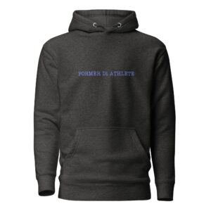 Unisex Hoodie Former-D1-Athlete-(Type)-Line-in-in--Royal-Blue-Letters