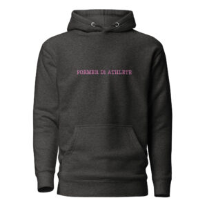 Unisex Hoodie Former-D1-Athlete-(Type)-Line-in-in-Pink-Letters