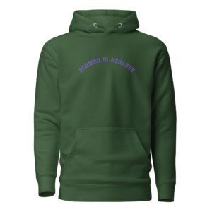 Unisex Hoodie Former-D1-Athlete-(Type)-Half-Line-in-Purple-Letters