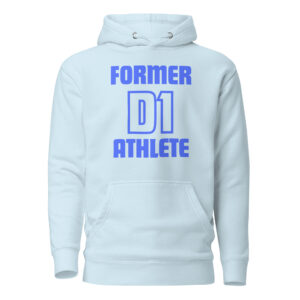 Unisex Hoodie Former-D1-Athlete-(Futura)-in-Royal-Blue-Letters