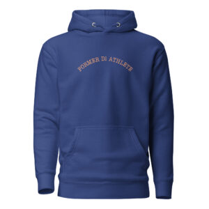 Unisex Hoodie Former-D1-Athlete-(Type)-Half-Line-in-Orange-Letters
