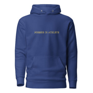 Unisex Hoodie Former-D1-Athlete-(Type)-Line-in-in-Yellow-Letters