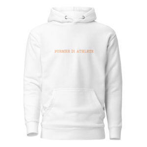 Unisex Hoodie Former-D1-Athlete-(Type)-Line-in-in-Orange-Letters