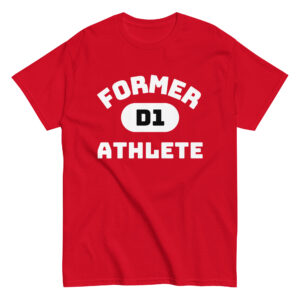 Unisex classic tee Former-D1-Athlete-(Bungee)-in-White-Letters