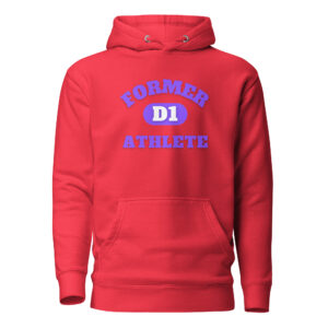 Unisex Hoodie Forer-D1-Athlete-(Alpha)D1-in-Purple-Letters
