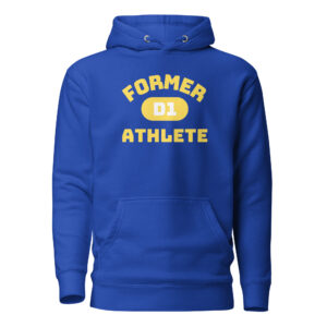 Unisex Hoodie Former-D1-Athlete-(Bungee)-in-Yellow-Letters