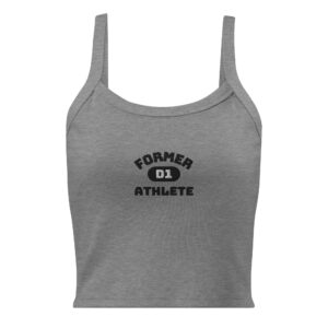 Women’s micro-rib tank top Former-D1-Athlete-(Bungee)-in-Black-Letters